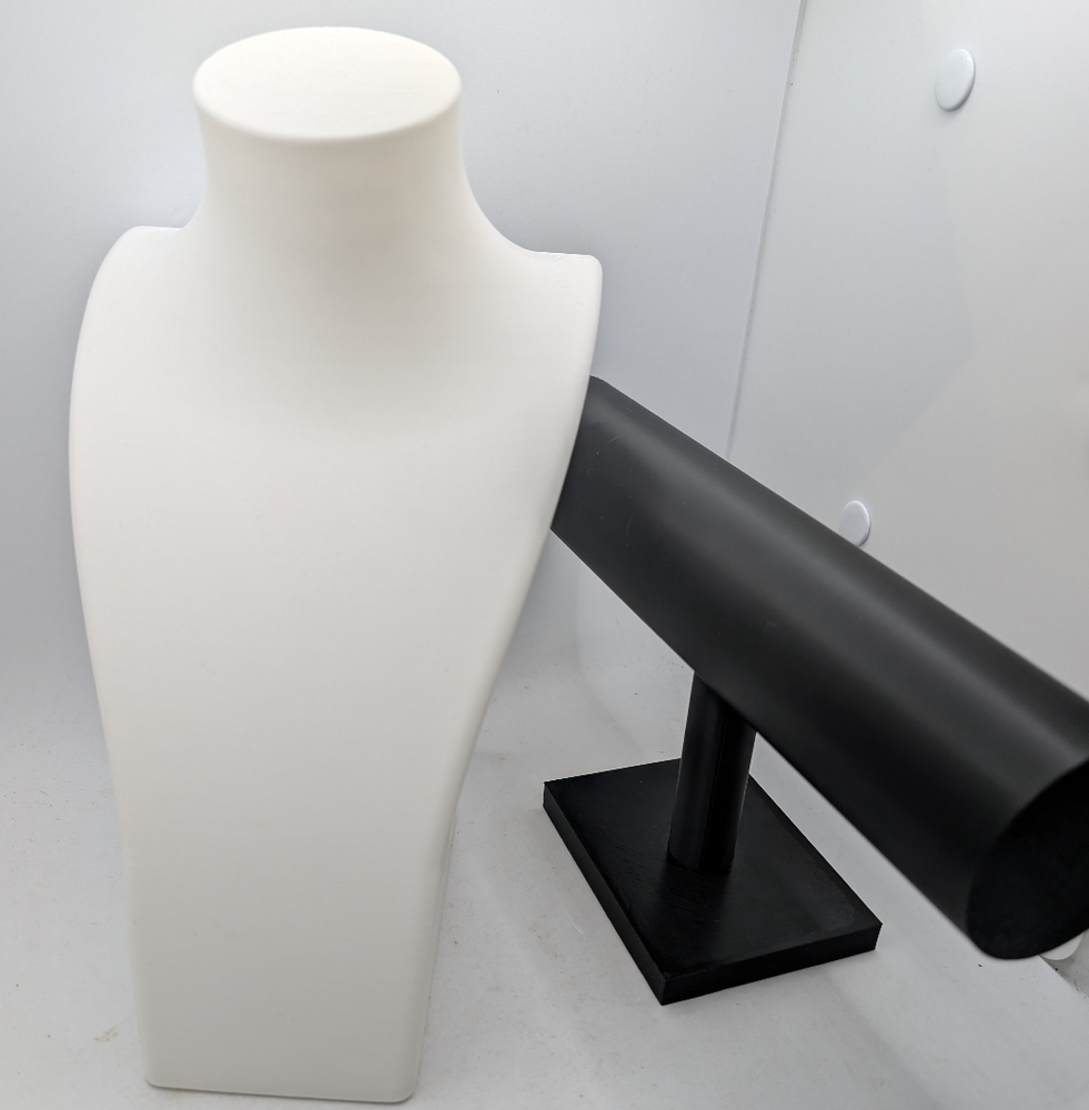Chic White and Black Jewelry Display Set